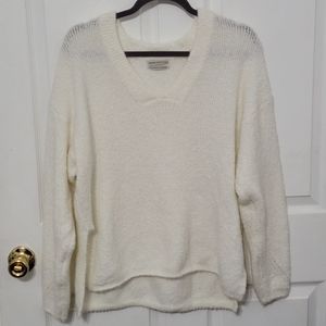 Urban Outfitters Fuzzy V-Neck Long Sleeve Sweater